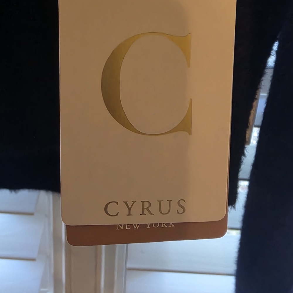 Nwt Cyrus Blue Sweater with Embellished Neckline - Picture 5 of 8